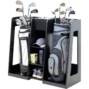 منظم حقائب الجولف من لايف فايندز، حامل تخزين للمرآب مع مقصورتين جانبيتين، 3 مكعبات وسطية، وأكثر من ذلك، أسود، LF-GBS1 in Kuwait