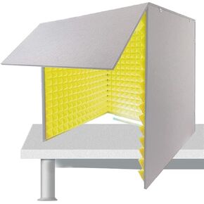Portable Vocal Recording Booth Isolation Booth Desktop Soundproof Cover Self Made Sound Booth Box Vocal Absorbing Shield High Density Absorbent Foam to Filter Vocal,Yellow-80 * 80cm in Saudi Arabia