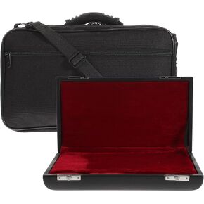 Luxshiny Portable Oboe Pu Leather Case Set 2pcs Oboe Storage Boxes with Carrying Bag Carrying Case for Travel and Protection in Kuwait