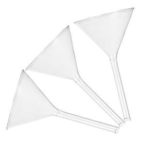 3 قطعة مختبر الزجاج قصيرة الرقبة الثلاثي تصفية قمع 100 مللي متر البورسليكات الزجاج ملء قمع للاستخدام العلمي والمختبر in Kuwait