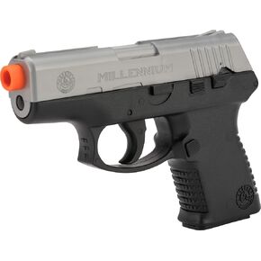 Evike Airsoft - Swiss Arms Millennium PT111 Airsoft Spring Airsoft Pistol من CyberGun (اللون: ثنائي اللون) in Kuwait