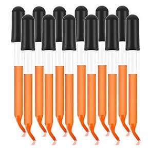 Set of 12 pc Glass Pipette Pipet Medicine Eye Droppers 3" Curved Tip One Dozen for Essential Oils and Science Laboratory in Kuwait