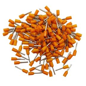 Fengpeng 100 قطعة/الحزمة E0508 ​​E7508 E1008 E1508 E2508 حلقات معزولة كتلة طرفية سلك نهاية سلك موصل كهربائي (برتقالي، E4009) in Kuwait
