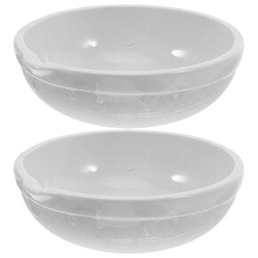 2 قطعة 100 مللي متر أطباق التبخر السيراميك مختبر أوعية ثقافة بيتري الأبيض الخزف مختبر ملحق للتجارب العلمية وثقافات لوحة أجار in Kuwait