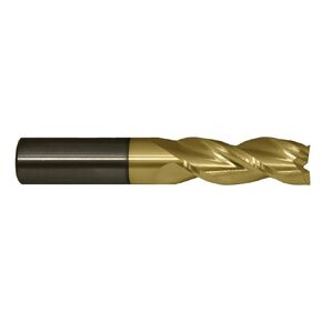 Cleveland C84201 CEM-AM3-ZN Imperial Long Corner Radius End Mill, 3/4 in Dia Cutter, 0.03 in Corner Radius, 3-1/4 in Length of Cut, 3 Flutes, 3/4 in Dia Shank, 6 in OAL, Zirconium Nitride (Each) in Saudi Arabia