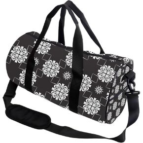 Grand Floral Medallion Easy Clean Travel Duffle Bag For Men Women Oxford Tote Bags Adjustable Shoulder Strap, Convertible Carry Backpack Goth Duffle Bag For Ballet Workout Gym Backpack Men in Kuwait