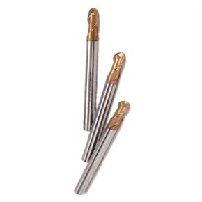 مطحنة نهاية CNC - أنف كروي HRC 55° 2 مزامير قاطعة طحن أدوات آلة فولاذ التنغستن R 0.5 مم 10.0 مم معطف كربيد (R7.0xD14xL150) in Kuwait