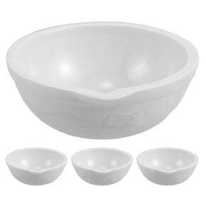 Holibanna 4pcs Evaporating Dish High-Temperature Resist Porcelain 50ml Round Form with Spout for Labs Supply Heating Liquid Scientific Teaching Experiments, 67mm Outer Dia, 30mm Height in Kuwait