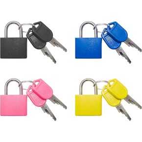 2 حزمة من أقفال الأمتعة، أقفال حقيبة صغيرة مع مفاتيح، قفل صغير متعدد الألوان للخزائن، حقيبة الظهر، الصناديق (أسود، أزرق) in Kuwait