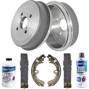 Detroit Axle - Rear Brake Kit for 1993-1998 Toyota Corolla, 1993-1997 Geo Prizm, 1998-2002 Chevrolet Prizm, Semi-metallic Brake Shoes Brake Drums Replacement in Kuwait