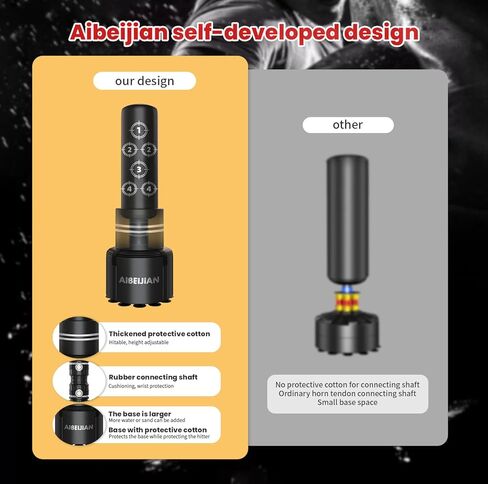 Freestanding Adjustable Punching Bag for Adults - 69" | Black Free Standing Training Heavy Bag with Suction Cup Base | Ideal for Martial Arts, Boxing, Kickboxing and Cardio Workouts in Saudi Arabia