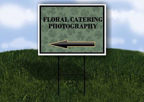 Floral Catering Photography St. Patrick'S Day Irish Dark Clover Up Arrows A-Frame Single Sided 23x23 in. sign in Saudi Arabia