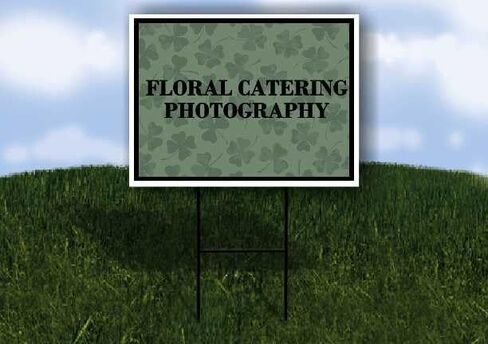 Floral Catering Photography St. Patrick'S Day Irish Dark Clover Up Arrows A-Frame Single Sided 23x23 in. sign in Saudi Arabia