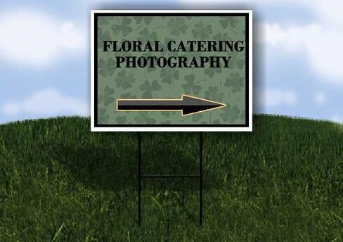 Floral Catering Photography St. Patrick'S Day Irish Dark Clover Up Arrows A-Frame Single Sided 23x23 in. sign in Saudi Arabia