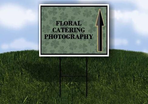 Floral Catering Photography St. Patrick'S Day Irish Dark Clover Up Arrows A-Frame Single Sided 23x23 in. sign in Saudi Arabia