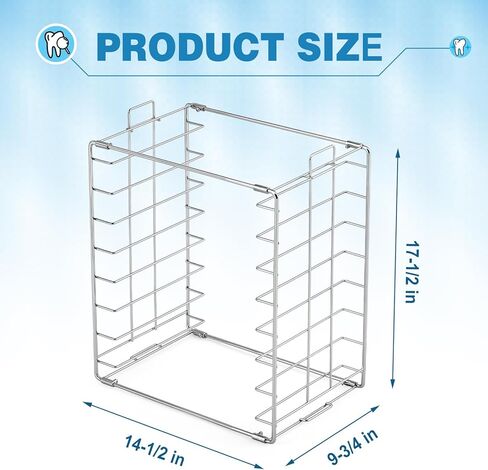 Moxweyeni Instrument Tray Rack Dental Instruments Organizer Chrome Tray Rack for Size B Trays and Lids, Holds 8 Trays in Saudi Arabia