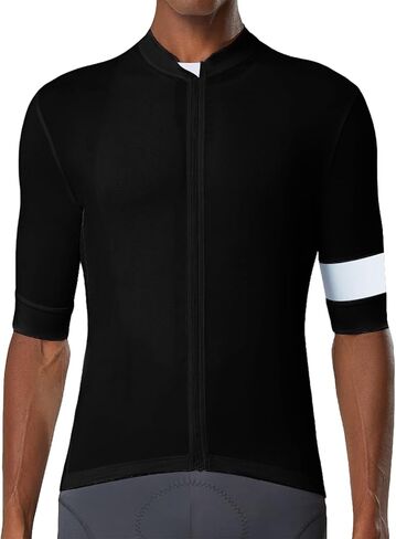 YKYWBIKE Cycling Jersey Men Aero Race Fit, Road Bike Jersey Short Sleeved Moisture Wicking, Breathable,Zip Pocket,UPF50＋ in Saudi Arabia