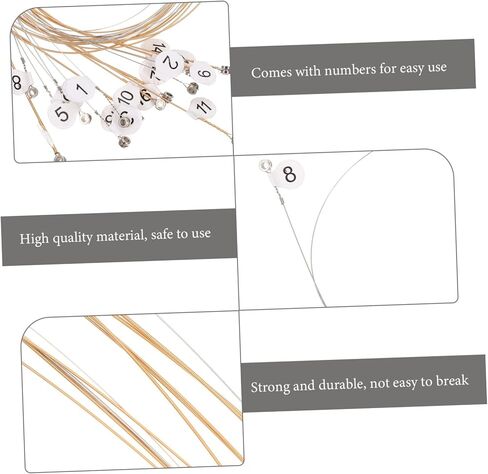 VANZACK 16Pcs Strings Durable Replacement Lyre Strings for Musical Instruments String Tool for Lyre Harp for Upgrading Your Sound and Performance in Saudi Arabia