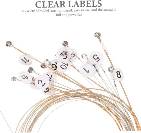 VANZACK 16Pcs Strings Durable Replacement Lyre Strings for Musical Instruments String Tool for Lyre Harp for Upgrading Your Sound and Performance in Saudi Arabia