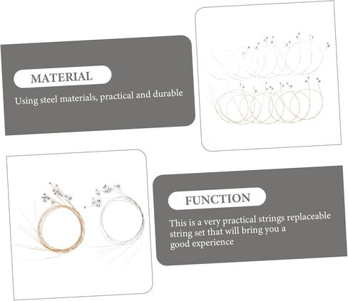 VANZACK 16Pcs Strings Durable Replacement Lyre Strings for Musical Instruments String Tool for Lyre Harp for Upgrading Your Sound and Performance in Saudi Arabia