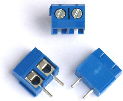 100 Pieces 2-Pin Screw Terminal Block Connector 5.08mm Pitch PCB Mount Blue US in Saudi Arabia