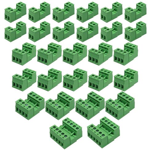 15Pcs 4 Pin Screw Terminal Block Connector Kit, 5.08mm Pitch Pluggable with 4 Pin Phoenix Plug 300V 15A for 24-12AWG Cable in Saudi Arabia