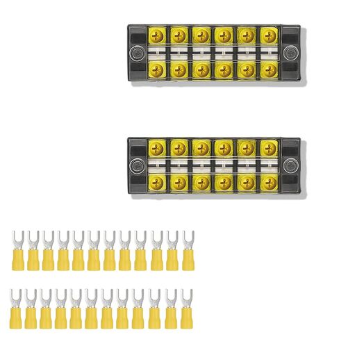 كتلة طرفية 2 ملفوفة 6 دوائر 30 أمبير 450 فولت محطات برغي مزدوجة الصف وموصلات 24 قطعة in Kuwait