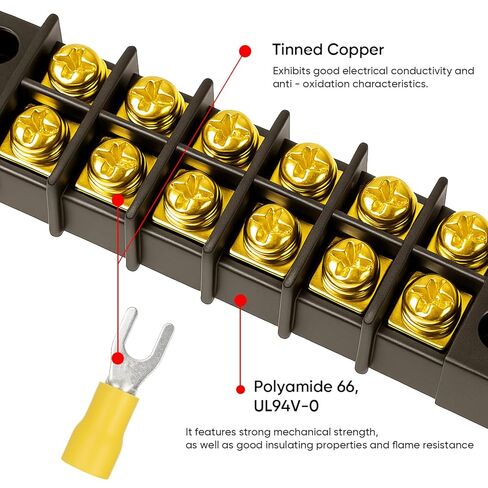 كتلة طرفية 2 ملفوفة 6 دوائر 30 أمبير 450 فولت محطات برغي مزدوجة الصف وموصلات 24 قطعة in Kuwait
