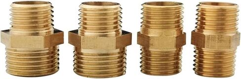 Brass Pipe Hex Nipple Fitting Quick Coupler Adapter 1/8 1/4 3/8 1/2 3/4 1Pcs(2 fen) in Saudi Arabia