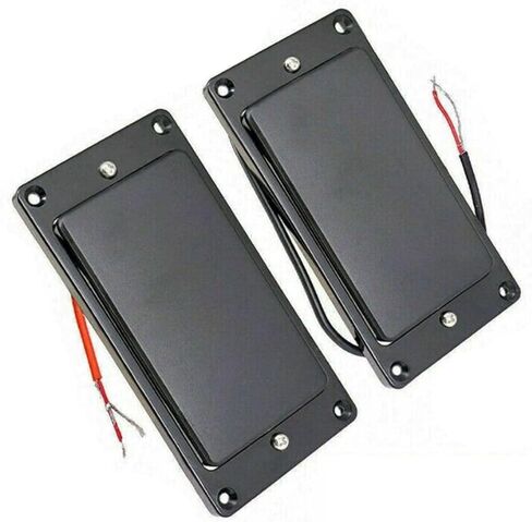 MX0310D 2 قطعة جيتار مختوم هامبوكر التقاطات مزدوجة لفائف الجسر والرقبة مجموعة لاستبدال أجزاء الجيتار الكهربائي LP، مجموعة التقاط هامبوكر صغيرة، بيك اب، أسود in Kuwait