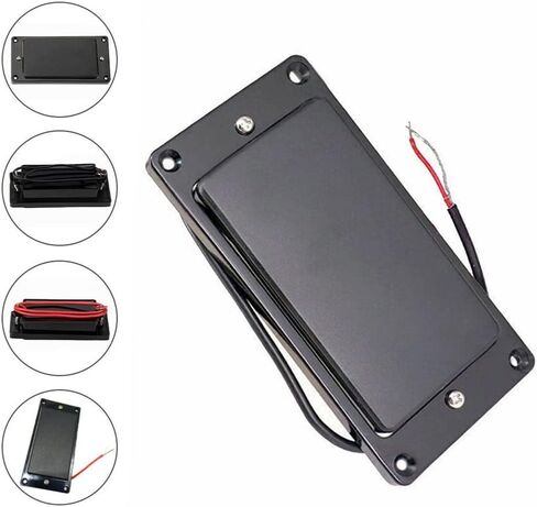 MX0310D 2 قطعة جيتار مختوم هامبوكر التقاطات مزدوجة لفائف الجسر والرقبة مجموعة لاستبدال أجزاء الجيتار الكهربائي LP، مجموعة التقاط هامبوكر صغيرة، بيك اب، أسود in Kuwait