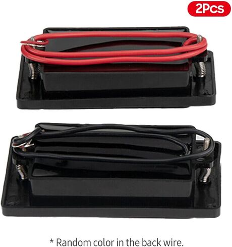 MX0310D 2 قطعة جيتار مختوم هامبوكر التقاطات مزدوجة لفائف الجسر والرقبة مجموعة لاستبدال أجزاء الجيتار الكهربائي LP، مجموعة التقاط هامبوكر صغيرة، بيك اب، أسود in Kuwait