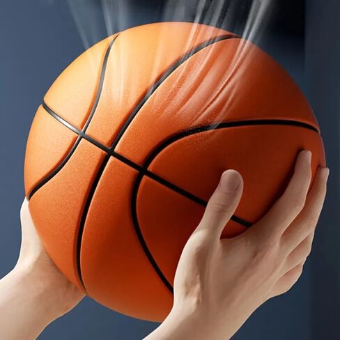 2026 Silent Basketball,Size 7 (29.5") Quiet Indoor Dribbling Ball for Kids, Teens & Adults,Airless PU Foam, Real Feel Grip, High Bounce, for Basketball Lovers & Home Sports Fun in Saudi Arabia