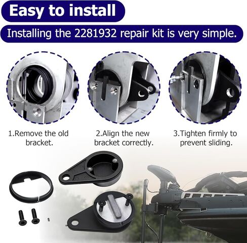 Pivot Brackets & Pivot Bushings Repair Kit Engine Rear Pivot Bushing Kit Fits for Minn Kota Ultrex & Fortrex Trolling Motors, Replacement 2281932 2287300 2283411 in Saudi Arabia