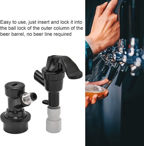 Beer Keg Tap, Portable Beer Faucet for Outdoor Picnic Party Barbecue, Black Plastic Beer Tap Plug with Lock, to Use ABS Material for Homemade Wine and Drinks in Kuwait
