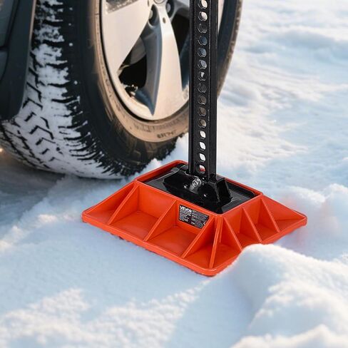 VEVOR High Lift Jack Base and Handle Keeper, 11.6" x 11.6" Off Road Jack Stand Base with 7000 Pound Capacity, Heavy-Duty Farm Jacks Support Stand for Most Jacks with 7.3" x 4.7" Base, Red in Saudi Arabia