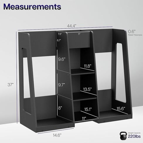 منظم حقائب الجولف من لايف فايندز، حامل تخزين للمرآب مع مقصورتين جانبيتين، 3 مكعبات وسطية، وأكثر من ذلك، أسود، LF-GBS1 in Kuwait