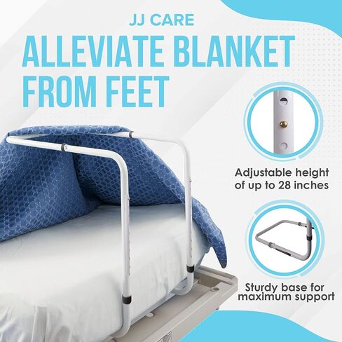 JJ CARE Blanket Lifters for Feet - Steel and Aluminum Blanket Lifter for Foot of Bed - Adjustable Blanket Lifter 20 to 28 inches for Elderly, Foot Cramping, Surgery Recovery, and Arthritis in Saudi Arabia