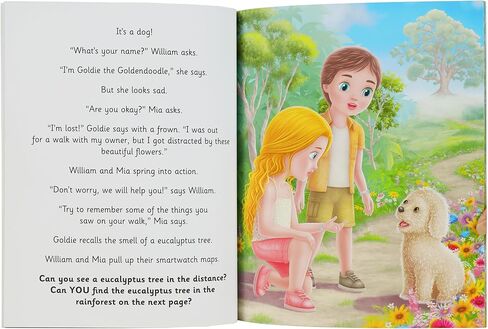 Goldie the GoldEndoodle المحشو بالحيوان وحائز على جائزة الأطفال القصيرة ، قصص القصص القصيرة مع ultra Golden Retriever محشو بالحيوان مع مجموعة القصص القصيرة (الأعمار 3-8) in Kuwait
