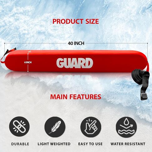 أنبوب إنقاذ الإنقاذ EMS XTRM مع صافرة مطابقة - ضمان سلامة المياه لحارس الحياة يطفو على الشواطئ وحمامات السباحة والواجهات المائية - متوفر بمقاس 40 بوصة و50 بوصة in Kuwait