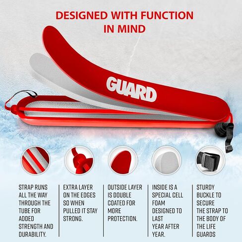 أنبوب إنقاذ الإنقاذ EMS XTRM مع صافرة مطابقة - ضمان سلامة المياه لحارس الحياة يطفو على الشواطئ وحمامات السباحة والواجهات المائية - متوفر بمقاس 40 بوصة و50 بوصة in Kuwait