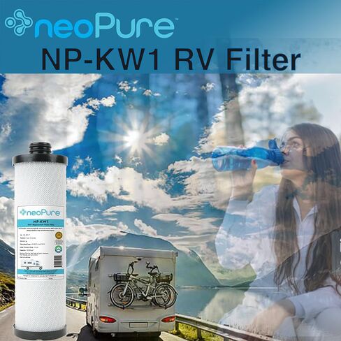 Neo-Pure KW1 Replacement Filter Cartridge – Compatible with Select Under-Sink Filtration Systems, Carbon Block Water Filter for RCS/FR1 Housings in Forest River Campers, Boats, and RVs in Saudi Arabia