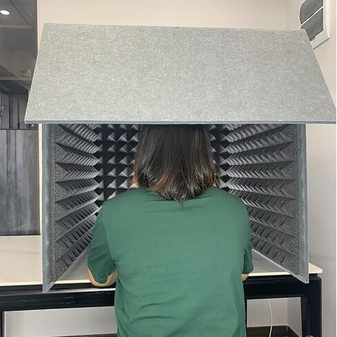 Microphone Isolation Booth Cube, Portable Sound Recording Shield Box,Desktop Soundproof Cover,Vocal Recording Booth,self Made Portable Sound Recording Vocal Booth Box,Vocal So,Black in Saudi Arabia