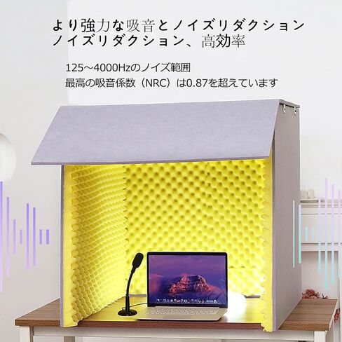 Microphone Isolation Booth Cube, Portable Sound Recording Shield Box,Desktop Soundproof Cover,Vocal Recording Booth,self Made Portable Sound Recording Vocal Booth Box,Vocal So,Black in Saudi Arabia