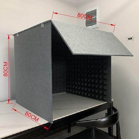 Microphone Isolation Booth Cube, Portable Sound Recording Shield Box,Desktop Soundproof Cover,Vocal Recording Booth,self Made Portable Sound Recording Vocal Booth Box,Vocal So,Black in Saudi Arabia