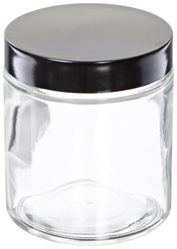 Kimble 5410458C-21 Glass Straight-Sided Jar with Cap, Pulp/Vinyl Liner, Clear, 125ml Capacity (Case of 144) in Saudi Arabia