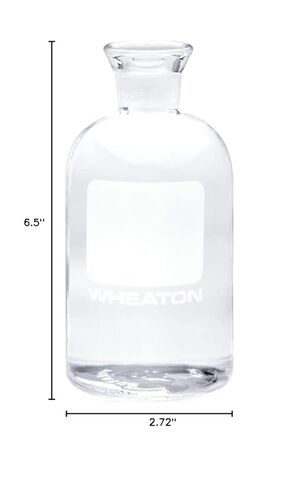Wheaton 227497-08 BOD Bottle, 300mL, Robotic Stopper, Numbered 169-192, 69mm Diameter x 165mm Height (Case Of 24) in Saudi Arabia