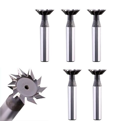5pcs/Set HSS6542 Dovetail Milling Cutter CNC Tool 45°/60° High-Speed Steel for Metal(D40*45°) in Saudi Arabia