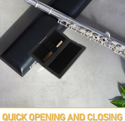 مجموعة SUPVOX Oboe Reed Box مكونة من 3 قطع حافظة واقية من جلد الخراف مع قفل مغناطيسي لتخزين القصب الأسود المضغوط لموسيقيي الأوركسترا أثناء التنقل والاستخدام اليومي in Kuwait