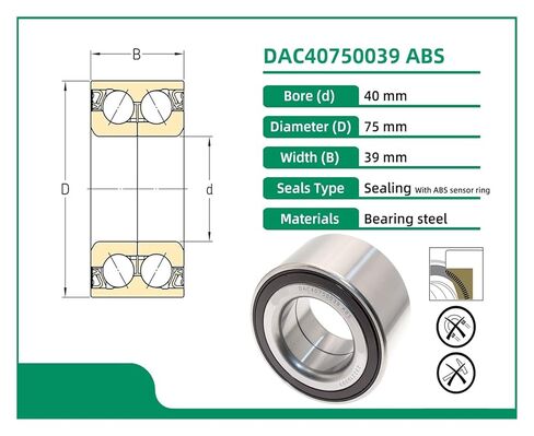 1PCS DAC40750039ABS 40x75x39 Wheel Bearing with Sensor Ring 200996 713618910 9036340079 90363W0005 in Saudi Arabia